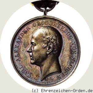 Silberne Verdienstmedaille 1892 (älteres Bildnis)