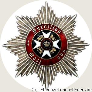Orden der württembergischen Krone  Bruststern zum Großkreuz für regierende Häuser
