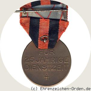Feuerwehr-Ehrenzeichen 25 Jahre Freistaat Wuerttemberg 1920 Rückseite