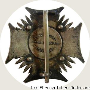 Friedrichs-Orden Bruststern zum Komturkreuz Rückseite