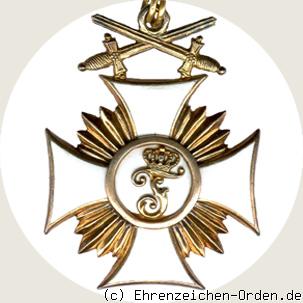 Friedrichs-Orden Ritterkreuz 1.Klasse mit Schwertern Rückseite