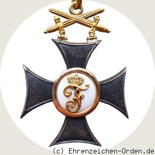 Friedrichs-Orden Ritterkreuz 2.Klasse mit Schwertern Rückseite