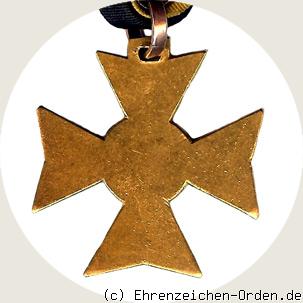 Goldenes Ehrenzeichen für den Feldzug 1815 Rückseite