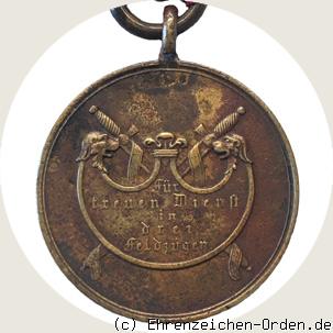 Kriegsdenkmünze für treue Dienste in drei Feldzügen 1840 Rückseite
