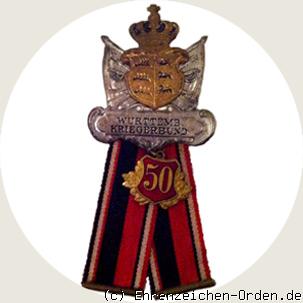 Mitgliedsabzeichen Württembergischer Kriegerbund für 50 Jahre