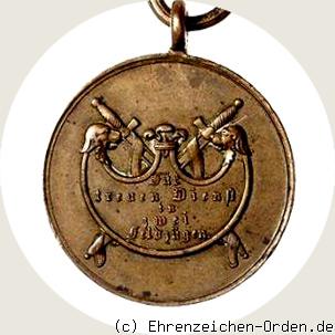 Kriegsdenkmünze für treue Dienste in zwei Feldzügen 1840 (1.Prägung) Rückseite