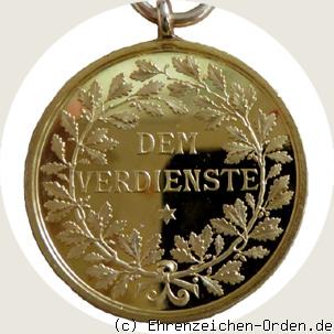 Verdienstmedaille des Kronordens (Goldene Medaille) Rückseite