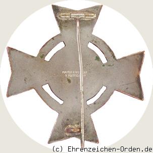 Ehrenzeichen des Württembergischen Landesvereins vom Roten Kreuz 25 Jahre Rückseite