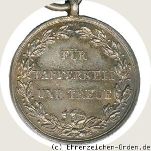 Silberne Militärverdienstmedaille König Karl 1864 Rückseite