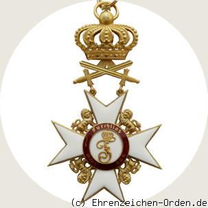 Orden der württembergischen Krone  Komturkreuz mit Schwertern