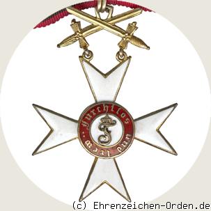 Orden der württembergischen Krone  Ritterkreuz mit Schwertern