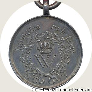 Silberne Zivilverdienstmedaille König Wilhelm I. (2.Form) Rückseite