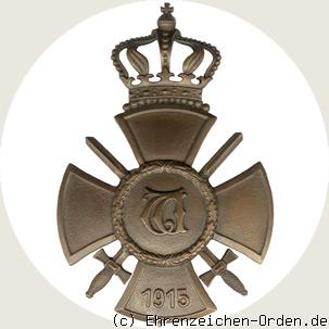 Wilhelmskreuz-Steckkreuz mit Schwertern und Krone